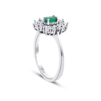 0.36 ct. Diamant Smaragd Ring