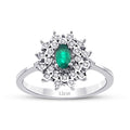 0,36 ct. Diamant Smaragd Ring