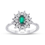 0,36 ct. Diamant Smaragd Ring