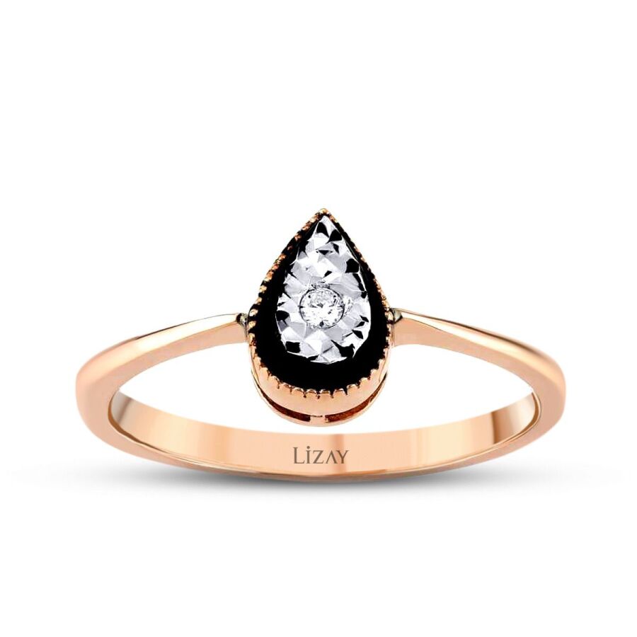 0,02 ct. Diamant Tropfen Trend Ring