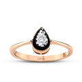 0,02 ct. Diamant Tropfen Trend Ring