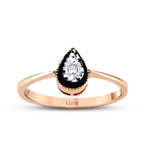 0,02 ct. Diamant Tropfen Trend Ring