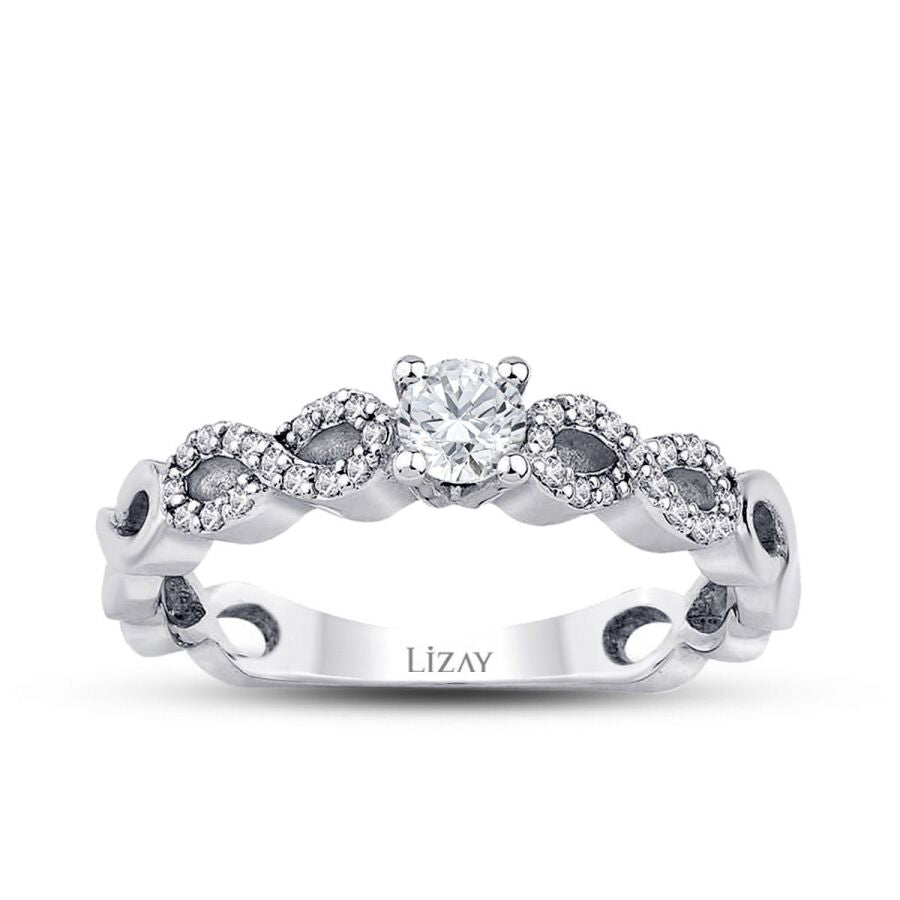 0.43 ct. Diamant Solitär Infinity Ring