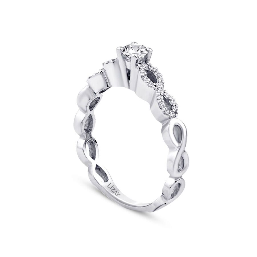 0.43 ct. Diamant Solitär Infinity Ring