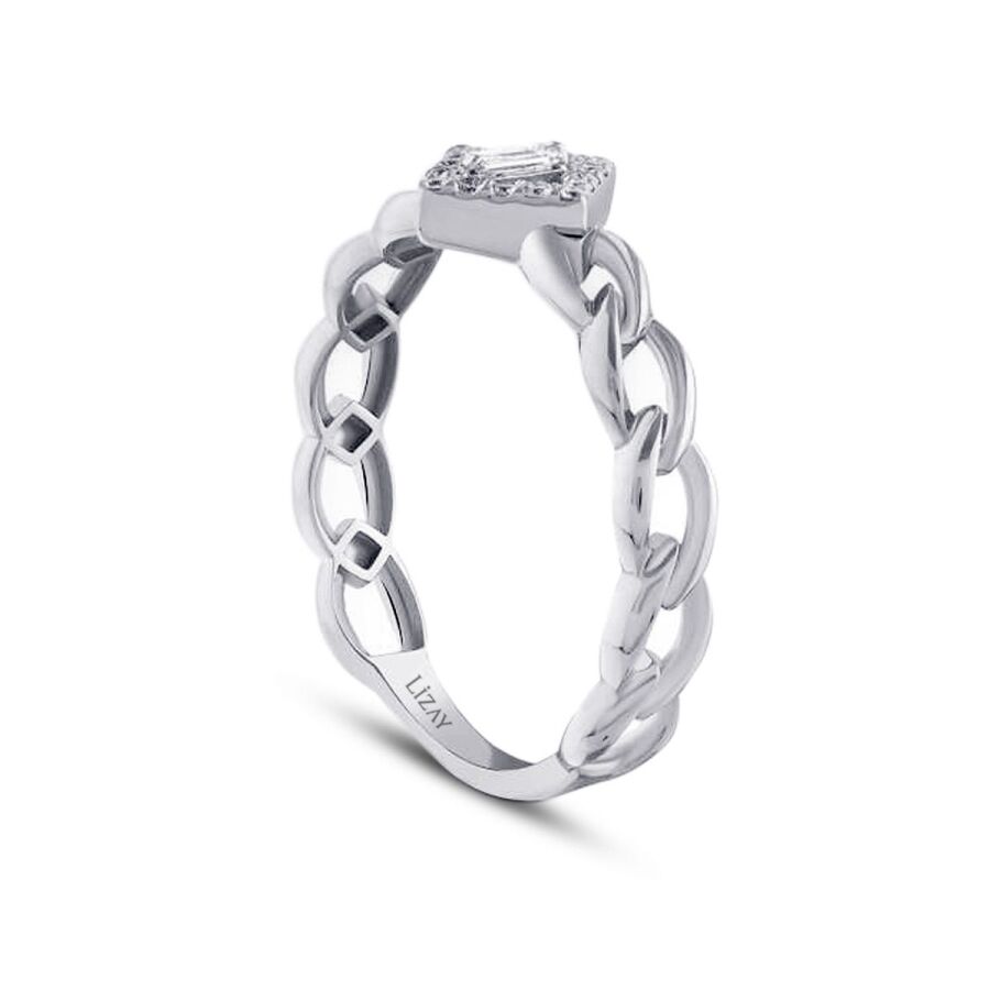 0,10 ct. Diamant Baguette Ring