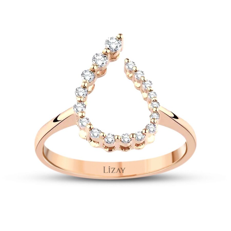 0.19 ct. Diamant Roségold Trend Ring