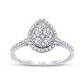 0.25 ct. Diamant Tropfen Ring