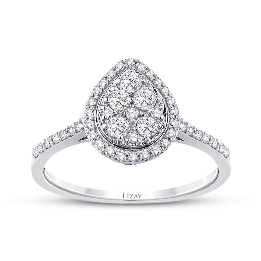 0.25 ct. Diamant Tropfen Ring