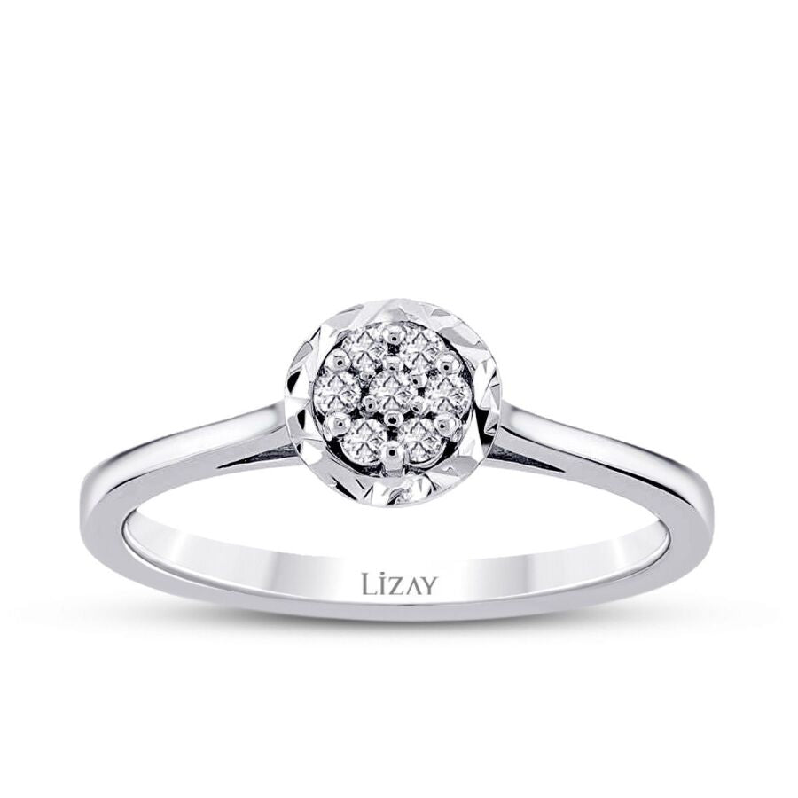 0.15 ct. Diamant Effekt Rund Ring