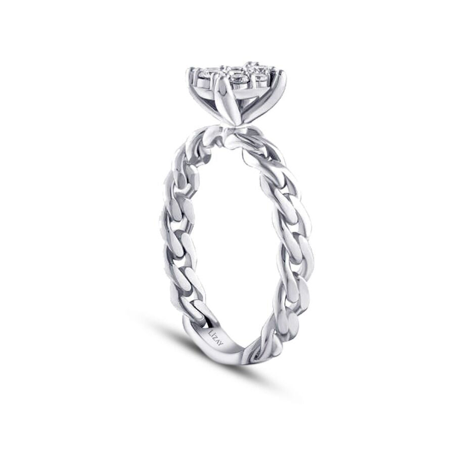0.23 ct. Diamant Ketten Ring