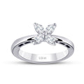 0,39 ct. Diamant Blumen Marquise Ring