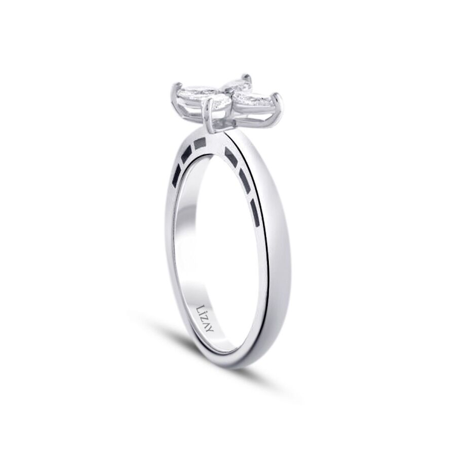 0.39 ct. Diamant Blumen Marquise Ring
