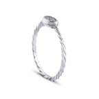 0,04 ct. Diamant Ring mit Twist-Design