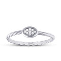 0,04 ct. Diamant Ring mit Twist-Design