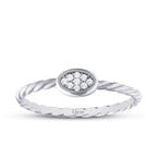 0,04 ct. Diamant Ring mit Twist-Design