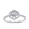 0,20 ct. Diamant Blumen Ring