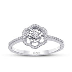 0,20 ct. Diamant Blumen Ring