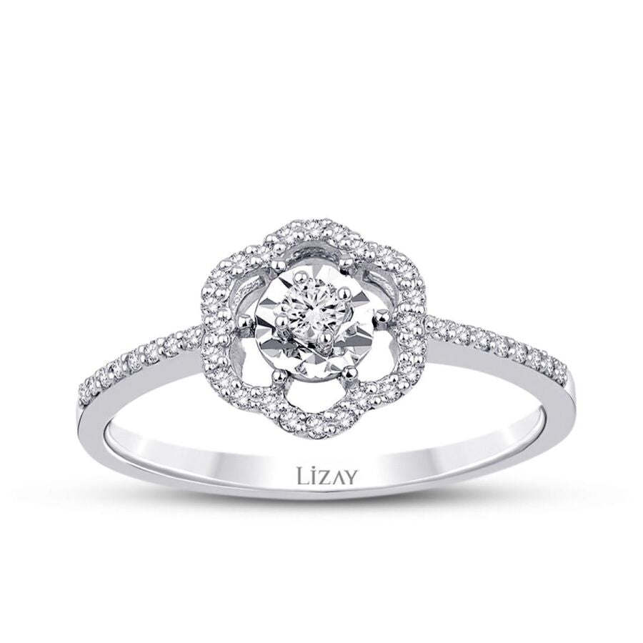 0.20 ct. Diamant Blumen Ring