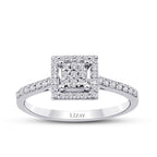 0,25 ct. Diamant Quadratische Ring