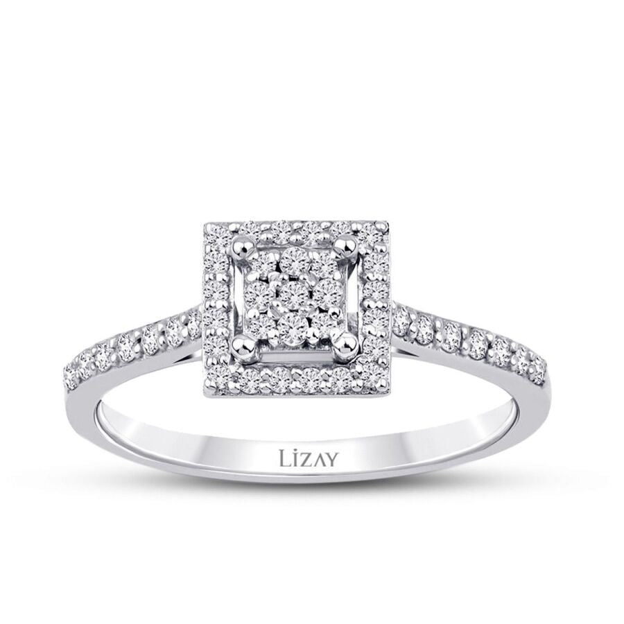 0.25 ct. Diamant Quadratische Ring