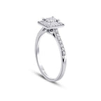 0,25 ct. Diamant Quadratische Ring