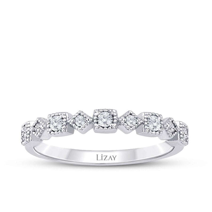 0,25 ct. Diamant Neun Stein Ring