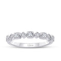 0,25 ct. Diamant Neun Stein Ring