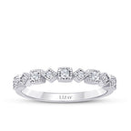 0,25 ct. Diamant Neun Stein Ring