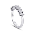 0,76 ct. Diamant Tropfen Halb-Memoire-Ring