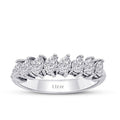 0.76 ct. Diamant Tropfen Halb-Eternity Ring