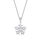 0.04 Karat Diamant Six Stern Halskette