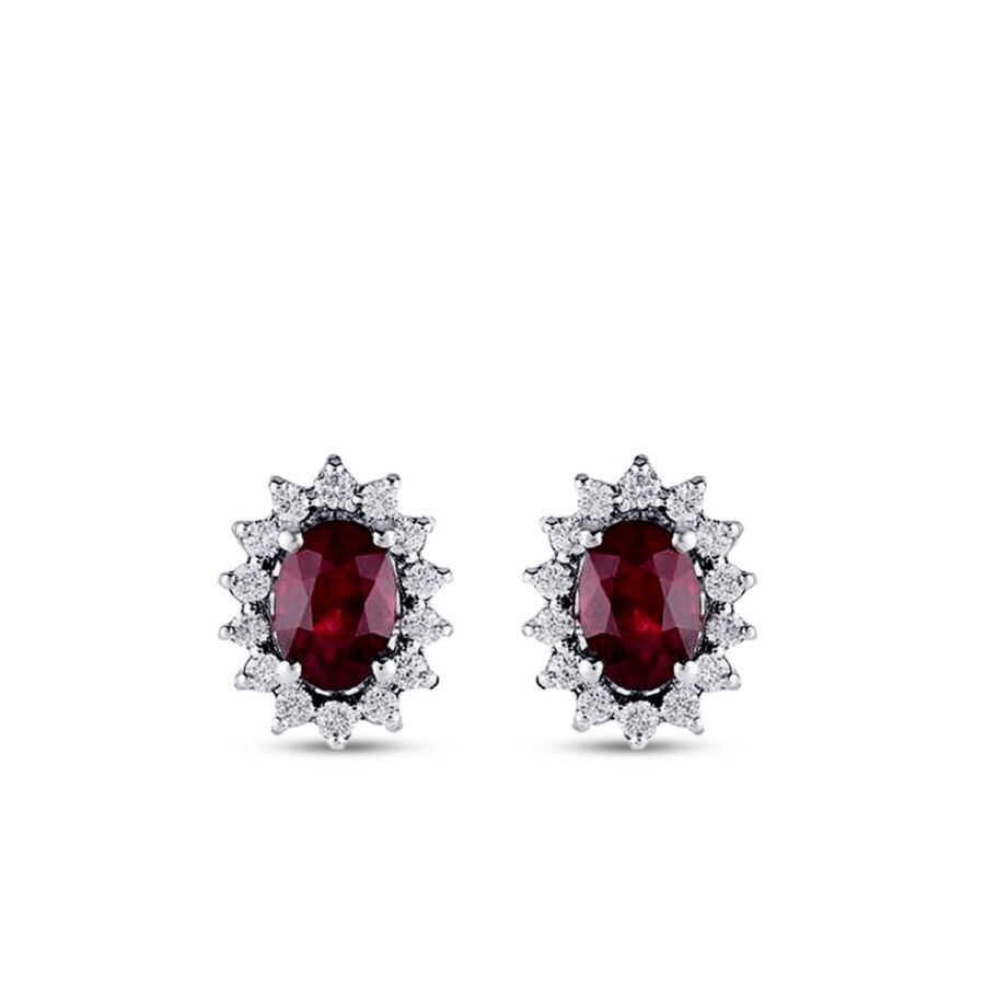 1.53 ct. Diamant Rubin Ohrringe