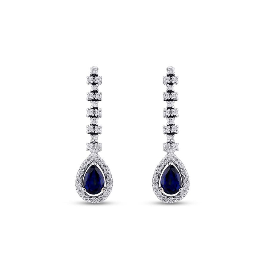 1,58 ct. Diamant Saphir Ohrringe