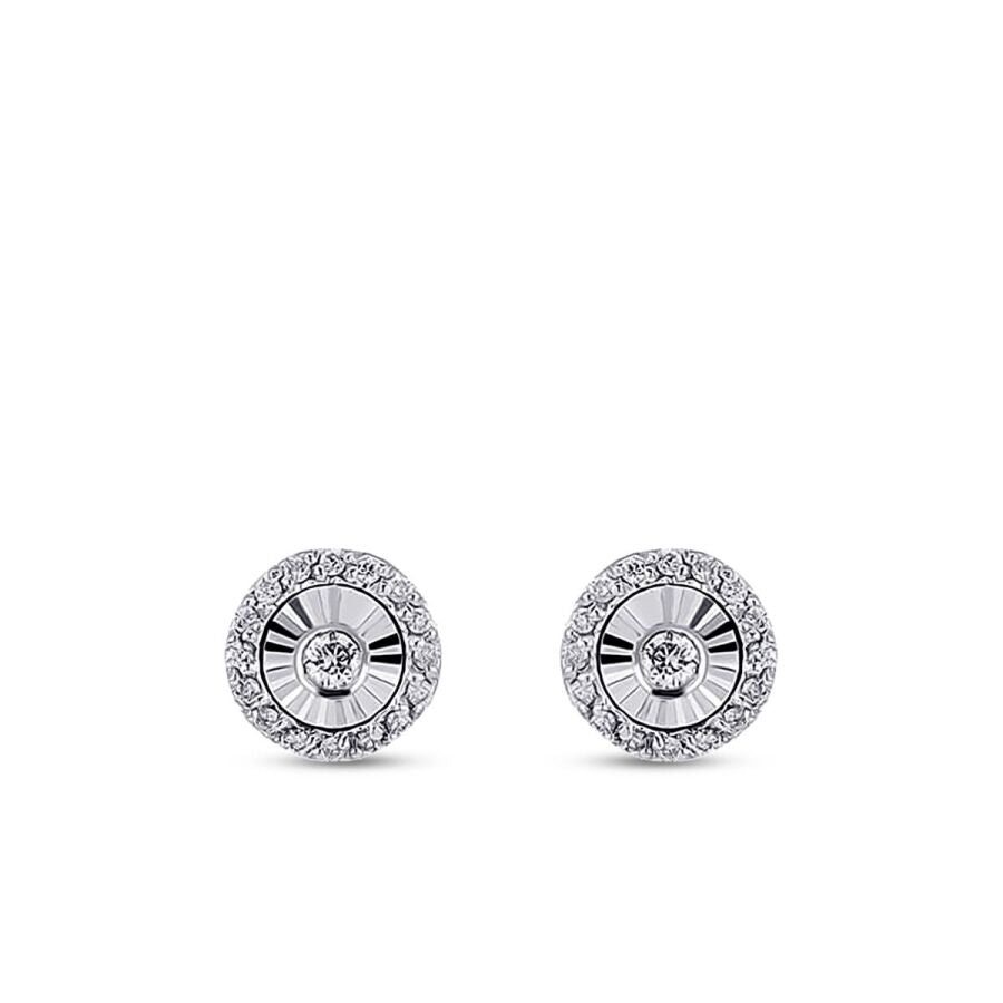 0.16 ct. Diamant Rund Ohrringe