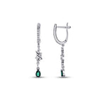 0,70 ct. Diamant Smaragd Ohrringe
