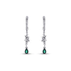 0,70 ct. Diamant Smaragd Ohrringe