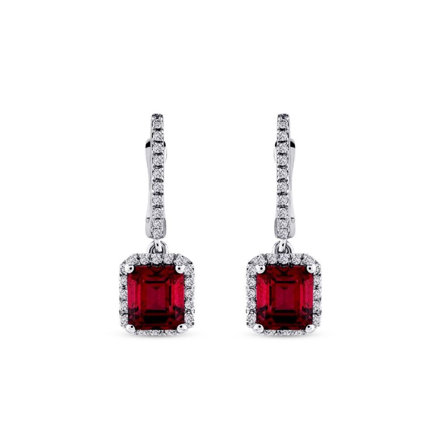2.22 ct. Diamant Rubin Ohrringe