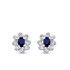 2,54 ct. Diamant Baguette Saphir Ohrringe
