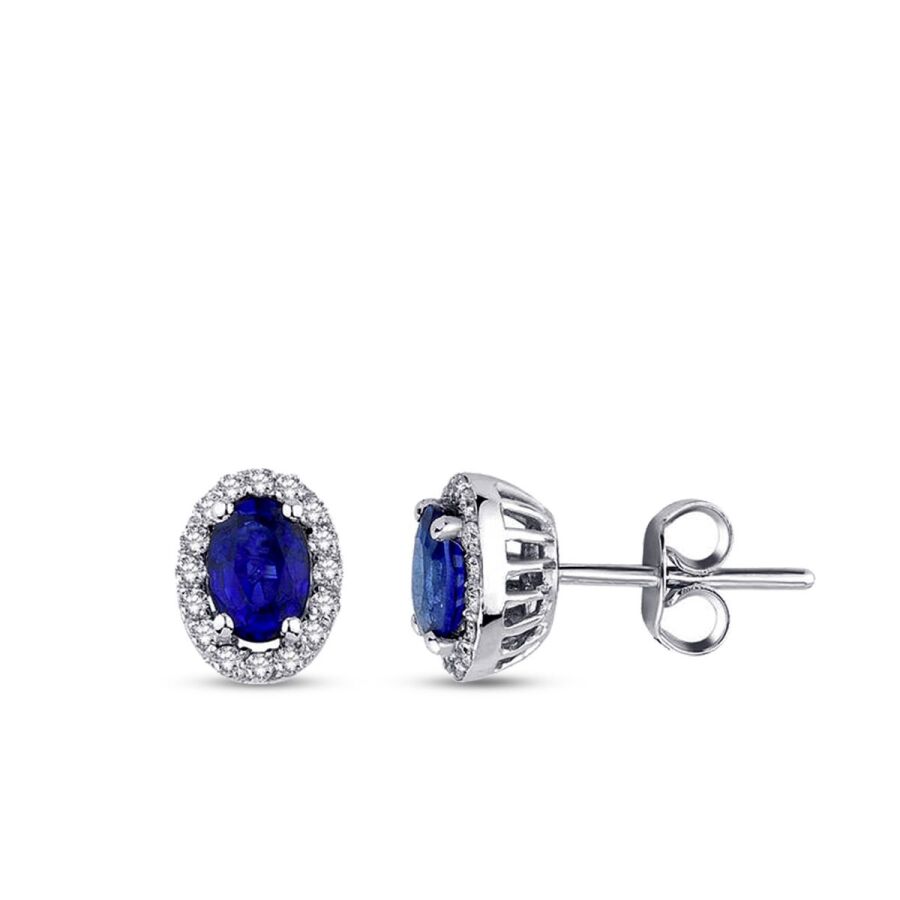 1,14 ct. Diamant Saphir Ohrringe