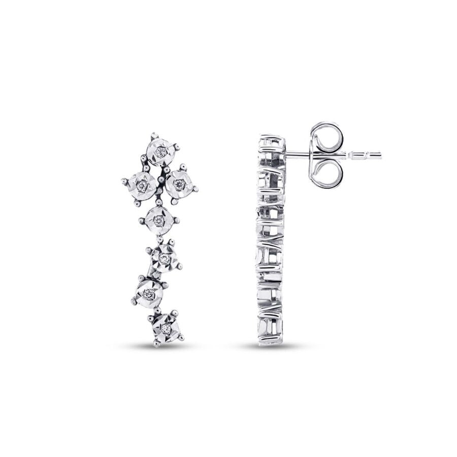 0,05 ct. Diamant Effekt Ohrringe