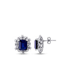 4.57 ct. Diamant Saphir Ohrringe