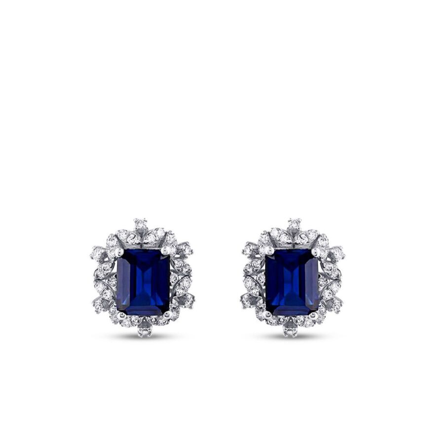 4.57 ct. Diamant Saphir Ohrringe