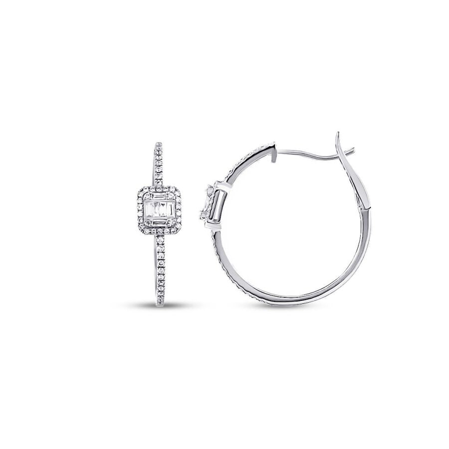 0.46 ct. Diamant Creolen Ohrringe