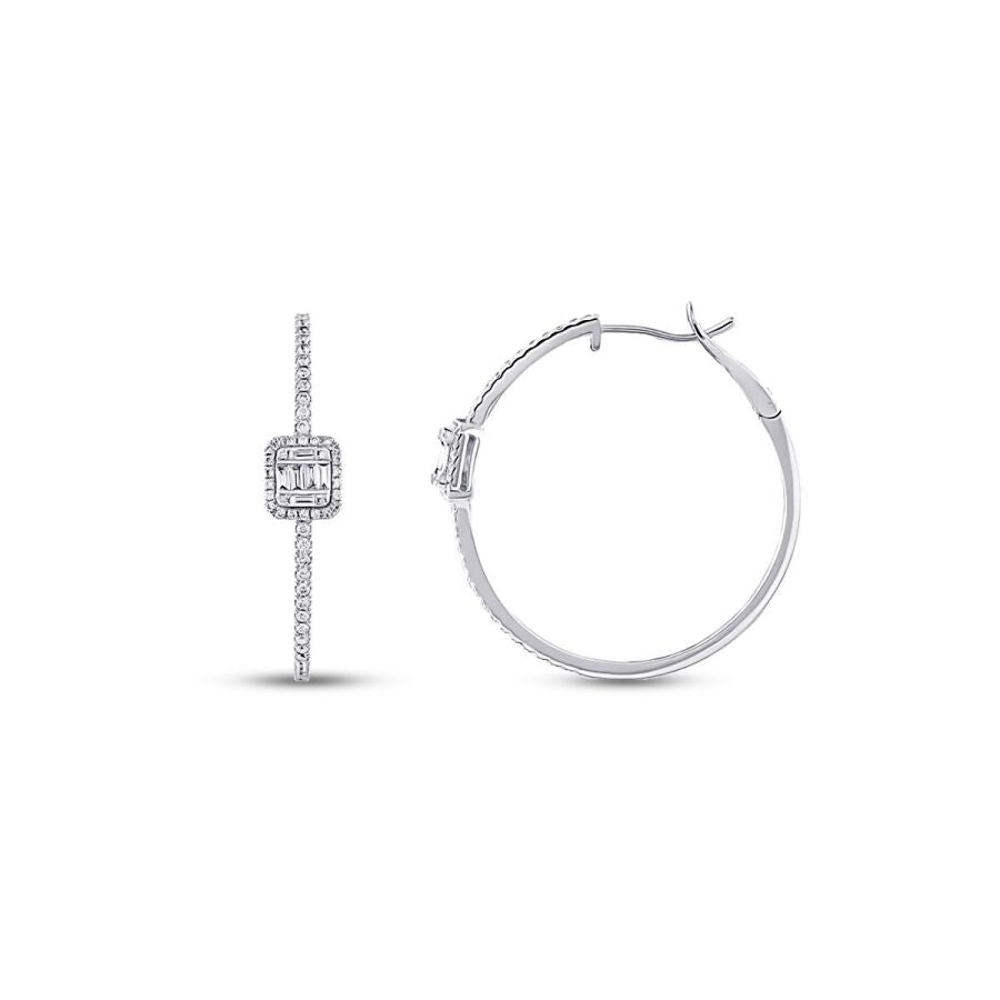 0.54 ct. Diamant Creolen Ohrringe