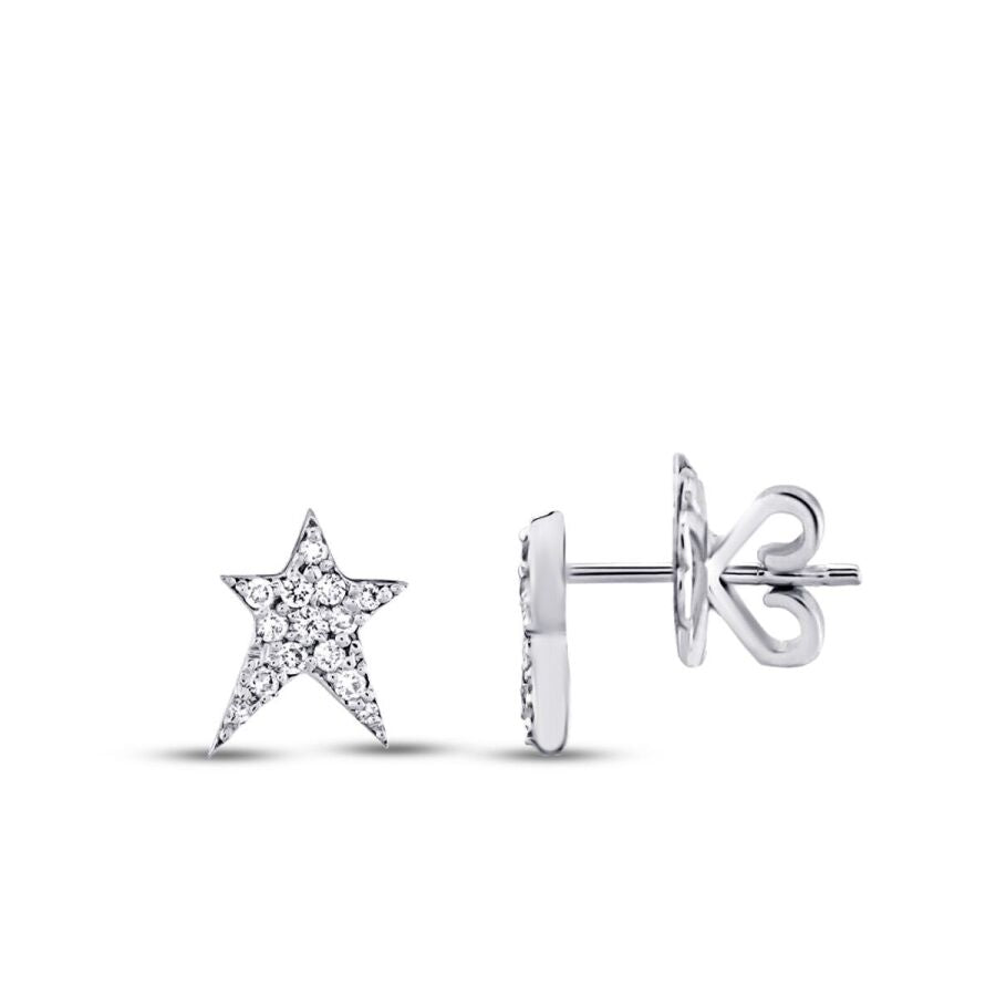0.13 ct. Diamant Stern Ohrringe