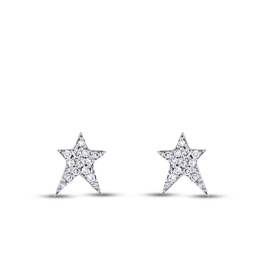 0,13 ct. Diamant Stern Ohrringe