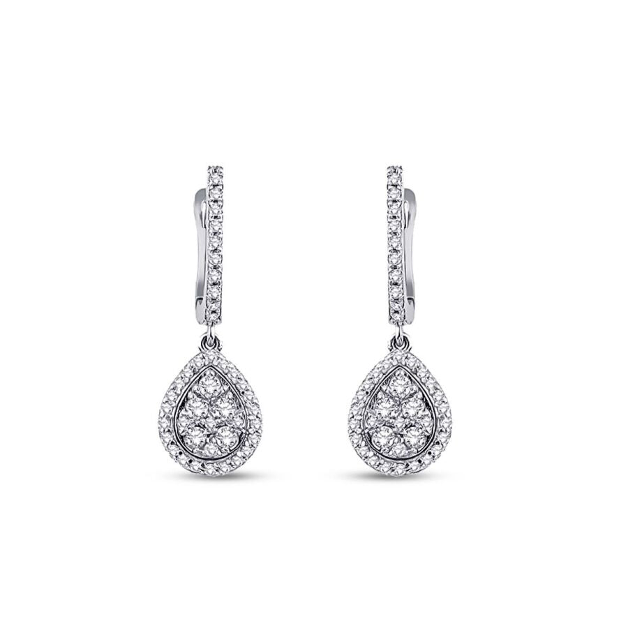 0.73 ct. Diamant Tropfen Ohrringe