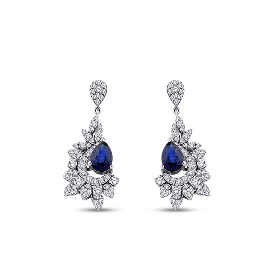 2,29 ct. Diamant Saphir Ohrringe
