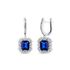 7,02 ct. Diamant Saphir Ohrringe