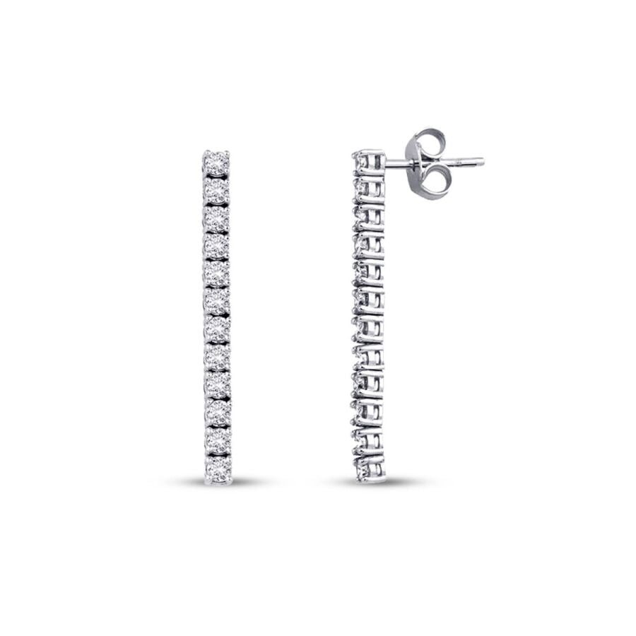 0,54 ct. Diamant Tennis Ohrringe